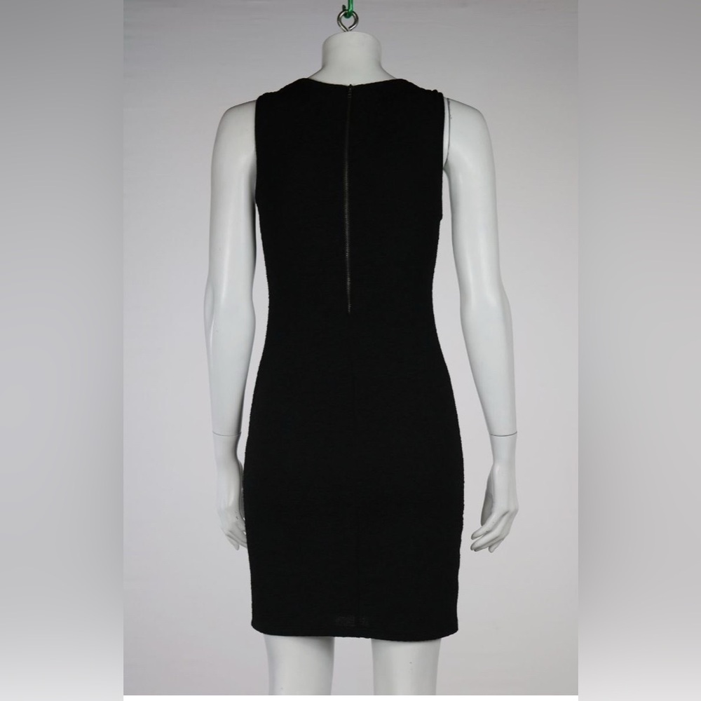 Aqua Womens Dress Size S Black Textured Sheath Casual Above Knee Sleeveless